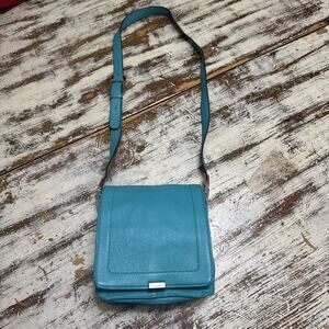 B Markowski Turquoise Leather Crossbody Bag